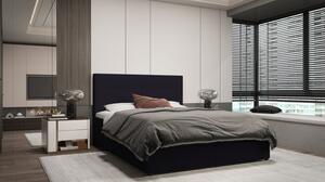 Designová postel MALIKA - 200x200, černá