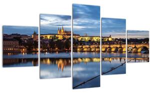 Obraz Pražského hradu a Karlova mostu (125x70 cm)