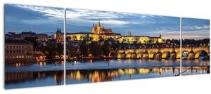 Obraz Pražského hradu a Karlova mostu (170x50 cm)
