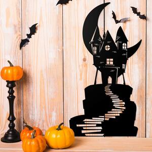 DUBLEZ | Dřevěná dekorace na Halloween - Strašidelný dům