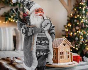 TUTUMI - Santa Claus 90 cm šedý