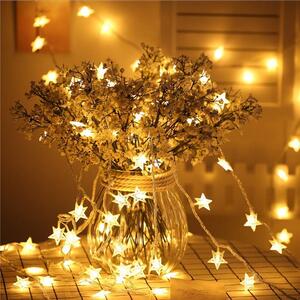 Tutumi, LED světla na vánoční stromek Zlaté hvězdy 3m 391020, CHR-00312