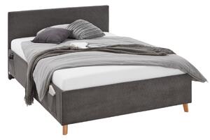 Antracitová manšestrová postel Meise Möbel Cool 120 x 200 cm