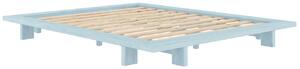 Modrá dřevěná dvoulůžková postel Karup Design Japan 160 x 200 cm