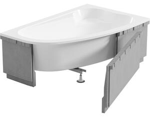 Mexen X-ST, polystyrenový plášť na rohovou vanu 240 cm, LED drážka, bílá, 55022-01