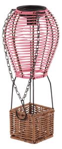 Solární lucerna balón s LED osvětlením PLA113 PINK-S