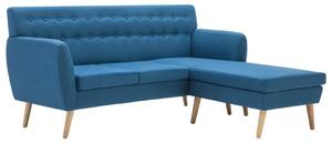 Rohová sedačka textilní čalounění 171,5 x 138 x 81,5 cm modrá