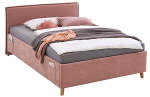 Růžová čalouněná postel Meise Möbel Fun 90 x 200 cm