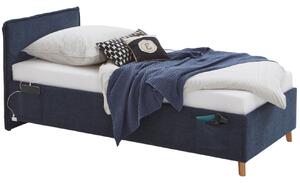 Modrá čalouněná postel Meise Möbel Fun 140 x 200 cm