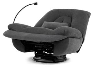 Polohovací křeslo šedé, elektrické TV-7089 GREY2