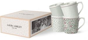 Sada porcelánových hrnků Laura Wild assorti 220ml 4-set box, Laura Ashley UK