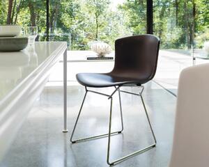 Knoll designové jídelní židle Bertoia Plastic Side Chair (sedák bilý plast/ podnož ocel lak. bílé)
