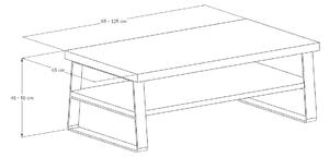 Konferenční stolek Výreček velikost stolku (D x Š x V): 65 x 65 x 45 (cm)