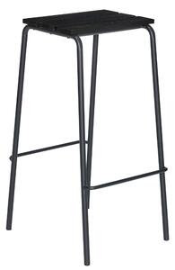 Černá dřevěná barová židle Hübsch Stilt 76 cm