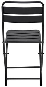 House Doctor Černý kovový zahradní set dvou židlí a stolku Helo