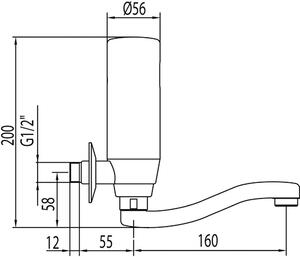 Tres Selection umyvadlový ventil na stěnu elektronická chrom 092.171.01