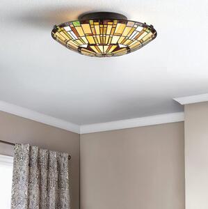 Quoizel QZ-REED-F-VB - Stropní svítidlo Tiffany REED 2xE27/60W/230V pr. 42 cm