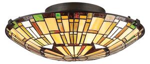Quoizel QZ-REED-F-VB - Stropní svítidlo Tiffany REED 2xE27/60W/230V pr. 42 cm