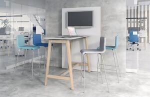 Narbutas Modrá čalouněná barová židle MOON 77 cm