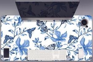 Pracovní podložka s obrázkem Modré květy