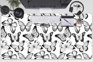Pracovní podložka na stůl Černá a bílá motýl