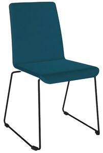 Narbutas Tmavě modrá čalouněná konferenční židle MOON