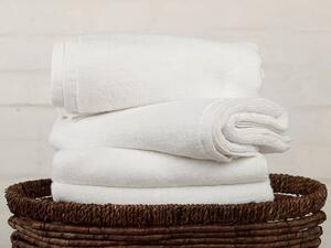 Kvalitní bílé ručníky a osušky vhodné hlavně do ubytovacích zařízení, wellnes, apod. Barva osušky je bílá