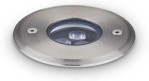 Ideal Lux 255651 FLOOR venkovní zápustné svítidlo do země LED D90mm 3W/390lm 3000K IP67 ocel