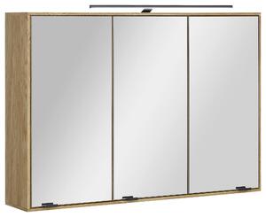 ZRCADLOVÁ SKŘÍŇKA, barvy dubu, 100/70/20 cm Linea Natura - Koupelnové série, Online Only