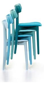 CIZETA Jídelní židle BABAR CIZETA , dřevo buk modrá 2451SE-modrá