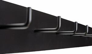 Černý kovový nástěnný věšák Hübsch Hack 80 cm