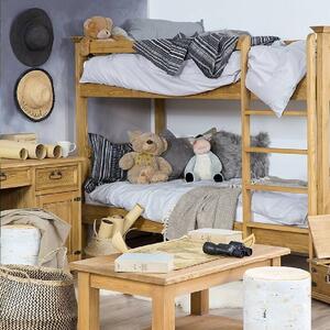 Massive home | Dřevěná dětská patrová postel Corona BED07_3 světlý vosk