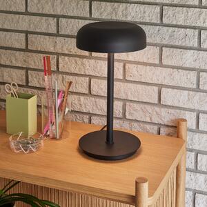 Černá kovová stolní LED lampa Hübsch Velo
