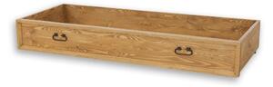 Massive home | Dřevěný šuplík pod postel Corona Tmavý vosk 98 x 60 cm