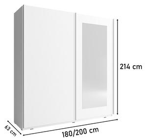Šatní skříň MIKA 8, 150x214x63, bílá barva