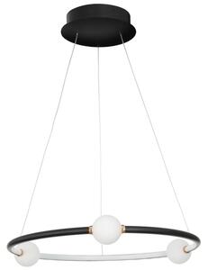 Černé závěsné LED světlo Nova Luce Celia 64 cm