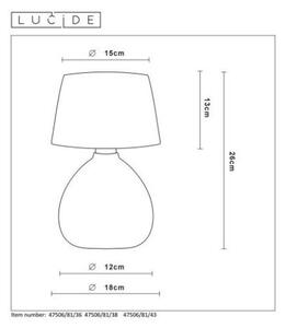 Lucide 47506/81/36 RAMZI stolní lampa 1xE14