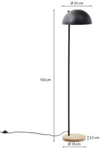 Černá kovová stojací lampa Kave Home Catlar 150 cm