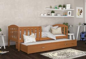 Dětská postel KUBA P2 + matrace + rošt ZDARMA, masiv, 190x80, borovice