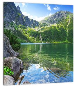 Obraz jezera v Tatrách (30x30 cm)