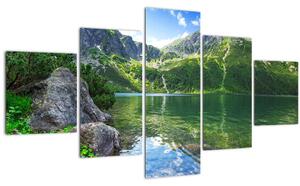 Obraz jezera v Tatrách (125x70 cm)