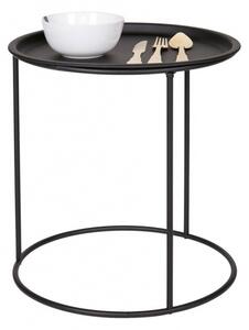 Černý Odkládací stolek Ivar ∅ 40 cm WOOOD