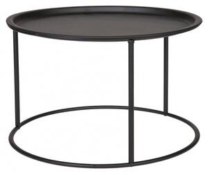 Černý Odkládací stolek Ivar ∅ 56 cm WOOOD