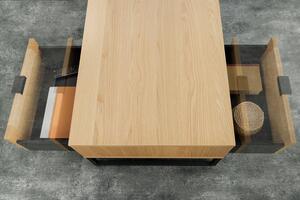Designový konferenční stolek Pacari 100 cm dub