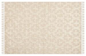 Bavlněný koberec 140 x 200 cm béžový ITANAGAR
