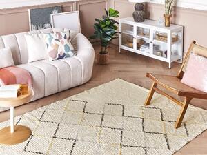 Bavlněný koberec 140 x 200 cm béžový TEZPUR