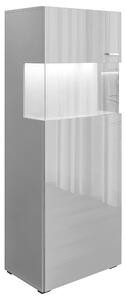 ZÁVĚSNÁ VITRÍNA, bílá, vysoce lesklá bílá, 50/136/37 cm MID.YOU - Závěsné skříňky
