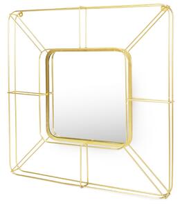 HOMEDE Zrcadlo Baila zlatá, 55,5x55,5
