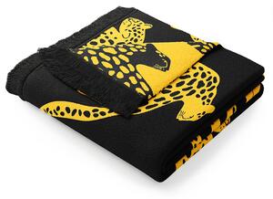 AmeliaHome Deka Zaria tygr černá/žlutá, 150x200