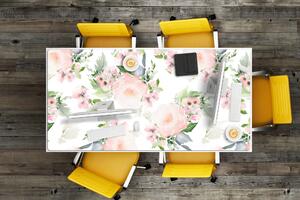 Ochranná podložka na stůl Pastelové květiny